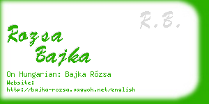 rozsa bajka business card
